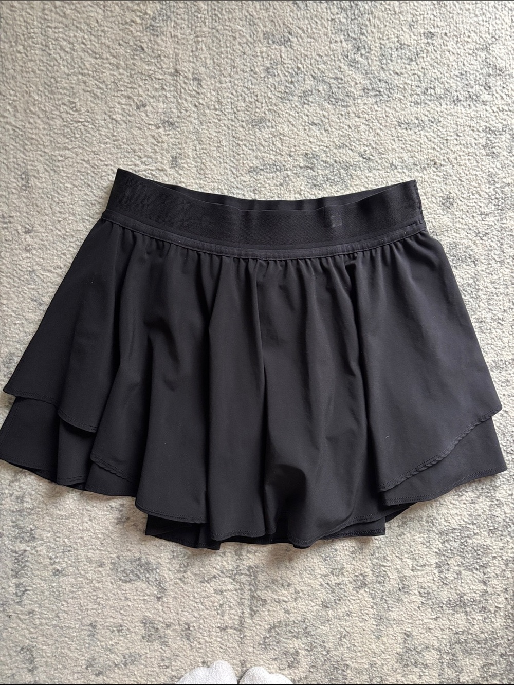 Lululemon Black Layered Skort with Elastic Waist